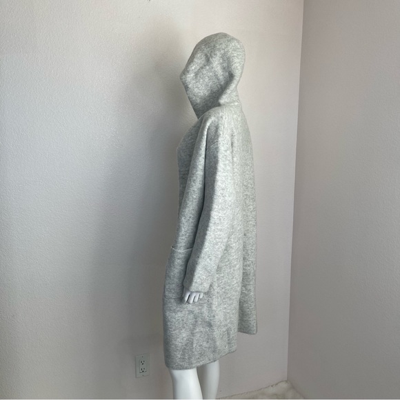 Love token XS LONG HOODED CARDIGAN light gray duster cardigan new with tags - Picture 9 of 16